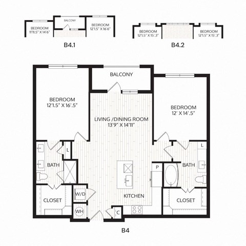 Aura Avant Apartments in Lewisville, Texas B4.1 Floor Plan